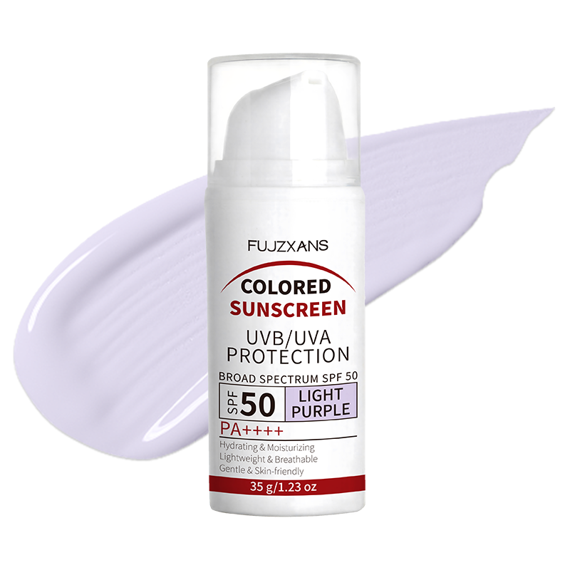 Spf 50 Sunscreen - Sunscreen Berwarna Ungu Muda SPF 50