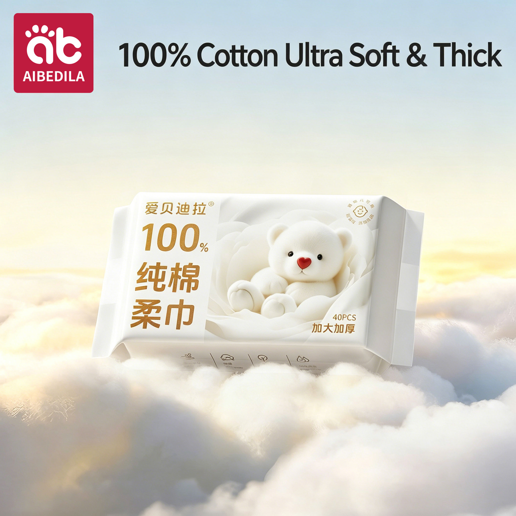 Skincare Newborn - Tisu Basah Bayi 100% Katun Sensitif+