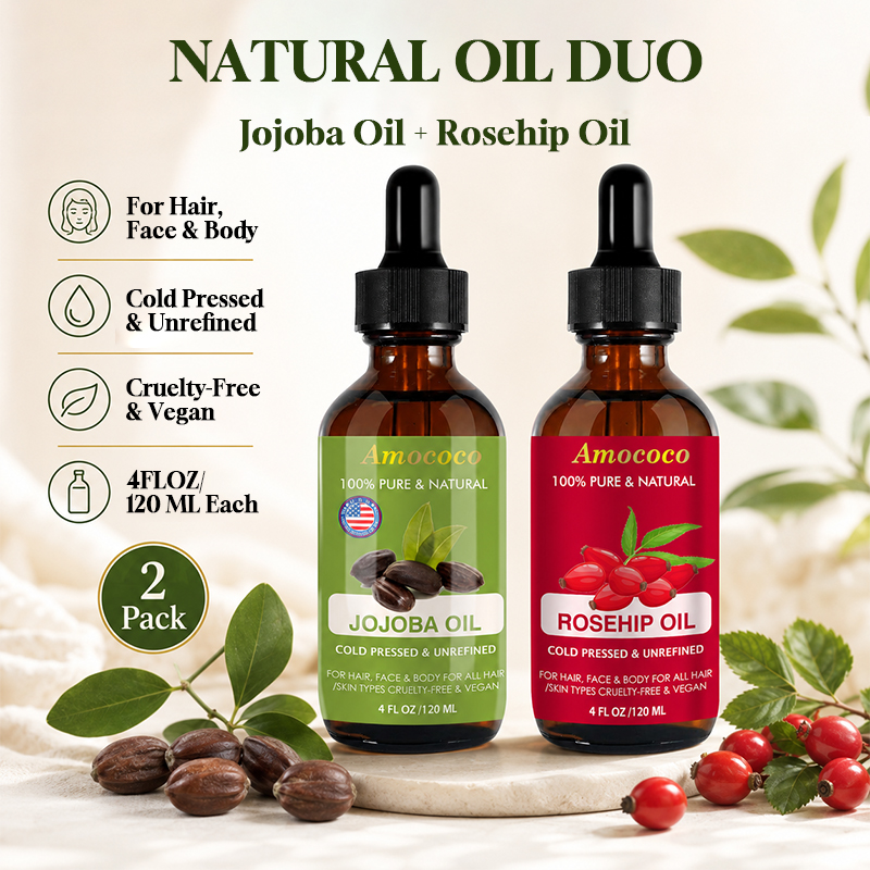 Face Oil Rosehip - Amococo 2pcs Minyak Jojoba dan Minyak