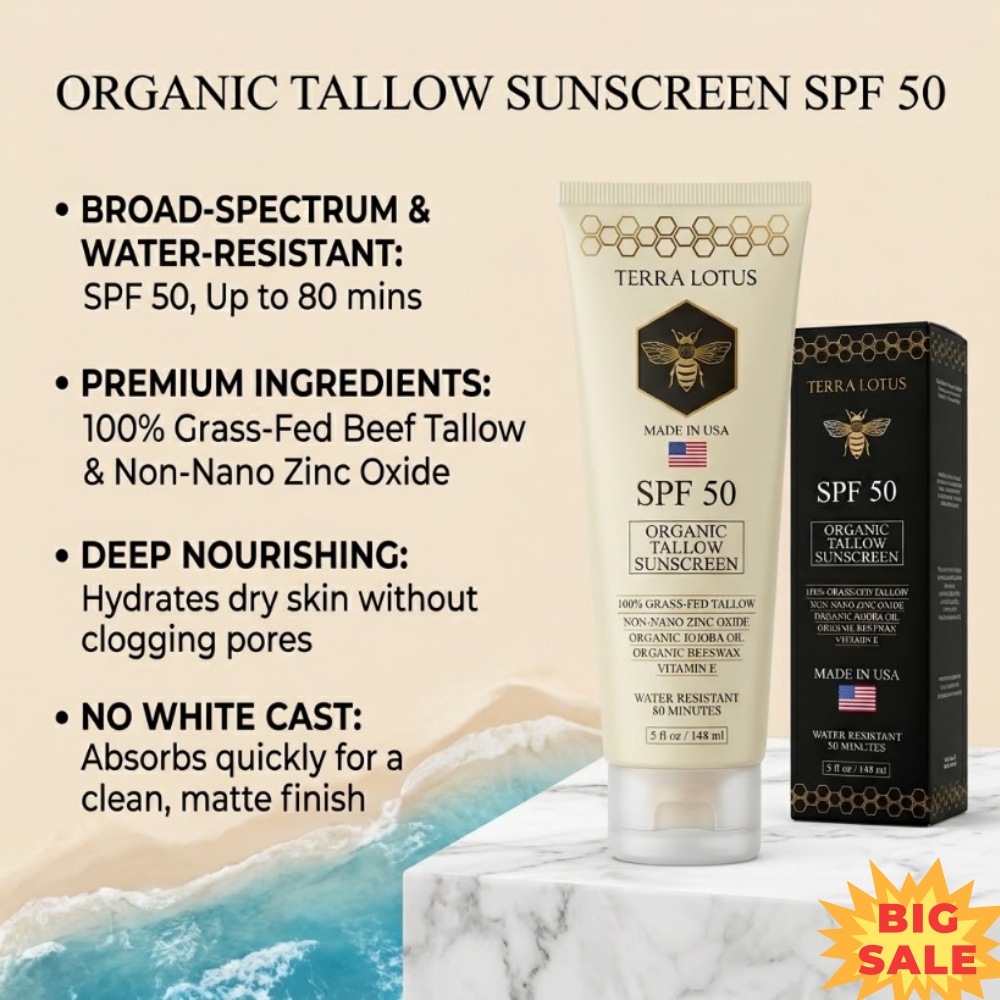 Spf 50 Sunscreen - Sunscreen Organik Tallow SPF 50 Mineral
