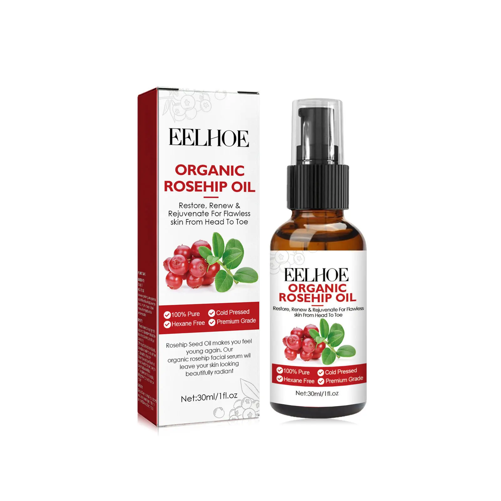 Face Oil Rosehip - Serum Wajah Minyak Rosehip 30Ml Serum