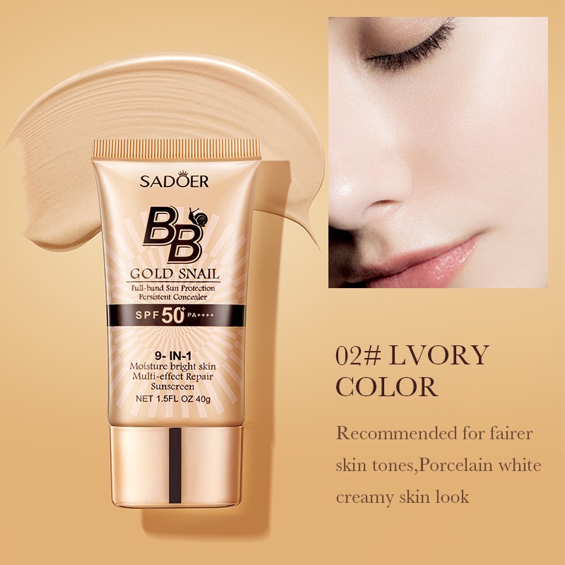 SADOER Gold Snail Sunscreen BB - Spf 50 Sunscreen ulasan dan harga