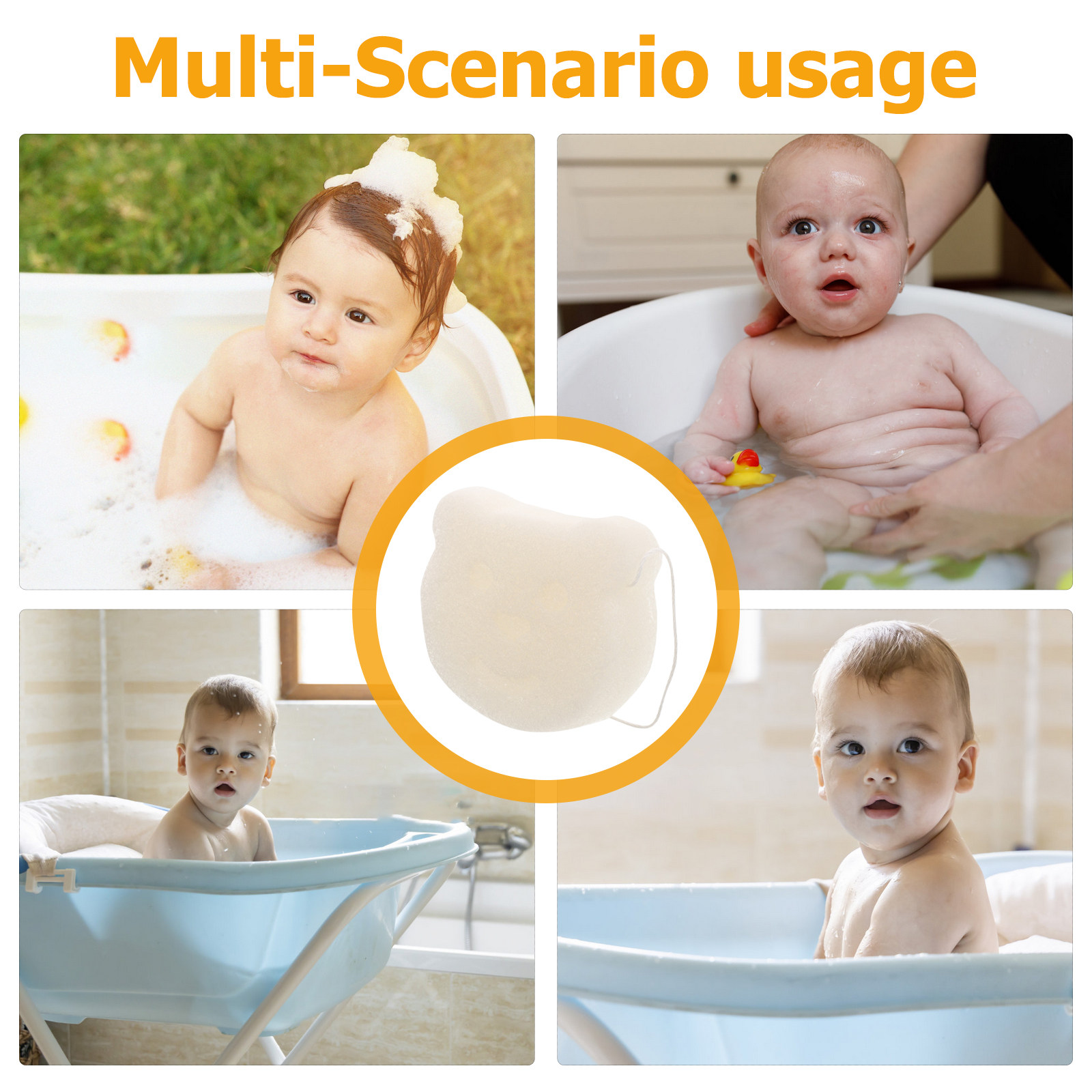Spons Mandi Lembut Muslin Pera - Skincare Newborn ulasan dan harga