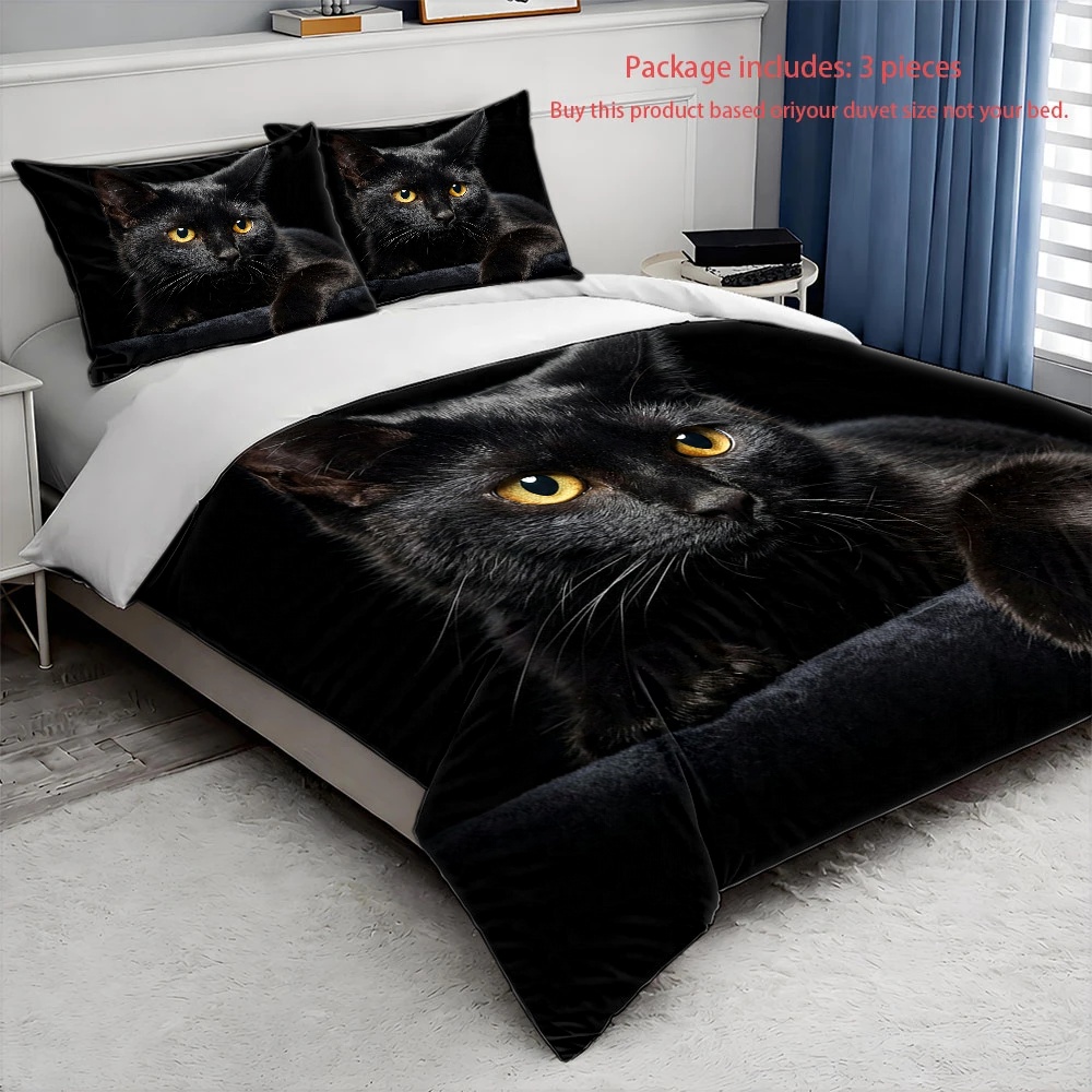 Set Sprei Motif Kucing Hitam M - Skincare Animate ulasan dan harga