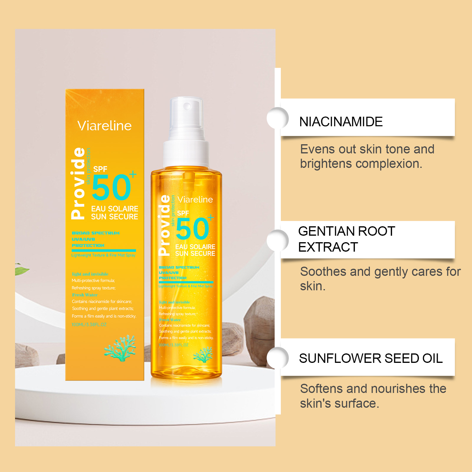 Semprotan Tabir Surya Tak Terl - Spf 50 Sunscreen ulasan dan harga