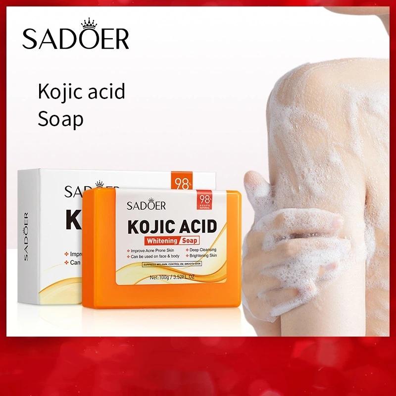 1 Buah SADOER Sabun Wajah Asam - Kojic Acid Soap ulasan dan harga