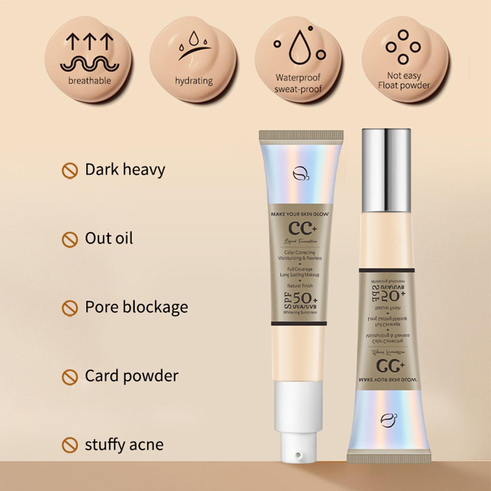 CC Cream Foundation SPF 50 Tab - Spf 50 Sunscreen ulasan dan harga
